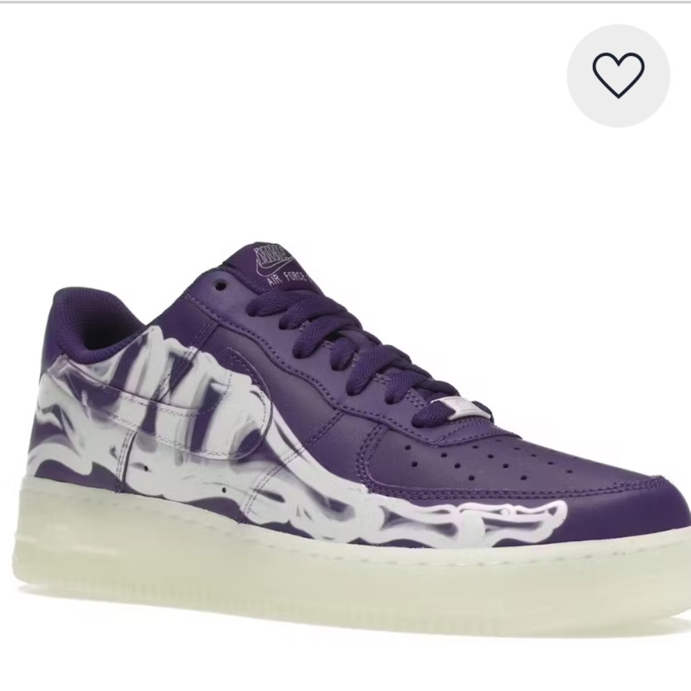 NIB Nike Air Force 1 Low QS Purple with Skeleton Design